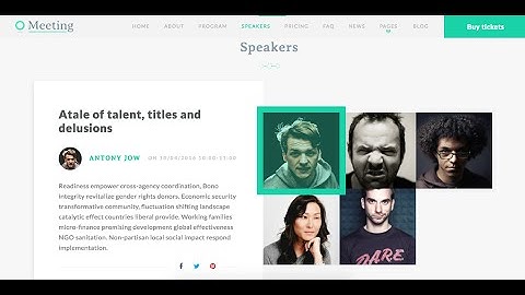 Meeting WordPress One Page Event Theme
