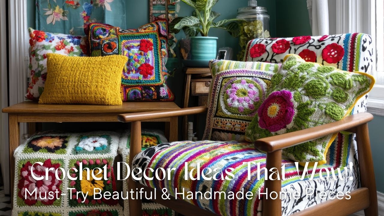 Вязаные крючком идеи для декора! Красивые и сделанные вручную предметы интерьера, которые обязате...