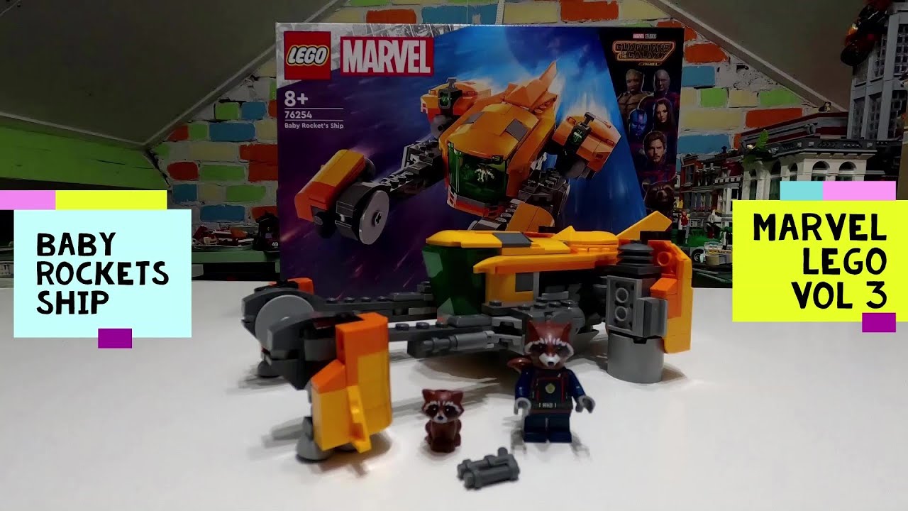 Review LEGO Marvel 76254 Baby Rocket's Ship - HelloBricks