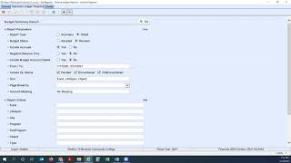 Creating a Budget Summary Report