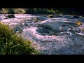 Relaxing fast river with rapids. Soothing nature sounds. (10 hours 4k). White noise for sleeping.