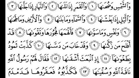 سورة الشمس بصوت الشيخ ماهر المعيقلي