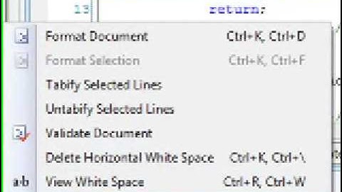 Visual studio Trick #003 Show/Hide White Space in Visual Studio