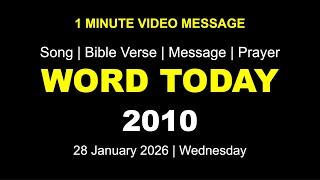 Word Today-2010 | Bro RSV | One-Minute Video Message (Malayalam) | 28 January 2026