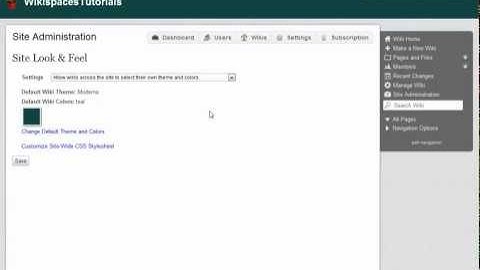 Wikispaces Private Label: Site Look and Feel