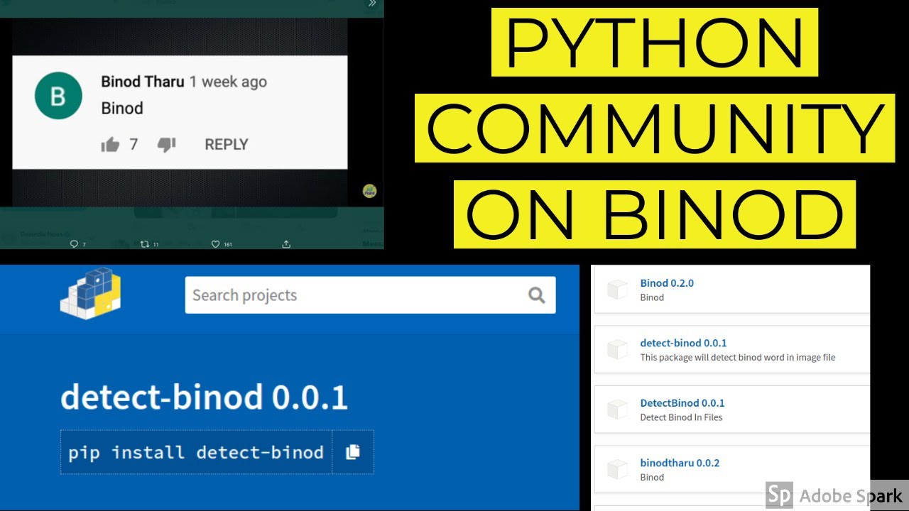 BINOD Python /Python packages on BINOD !!!! - YouTube