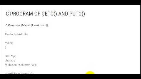 C PROGRAM OF GETC AND PUTC