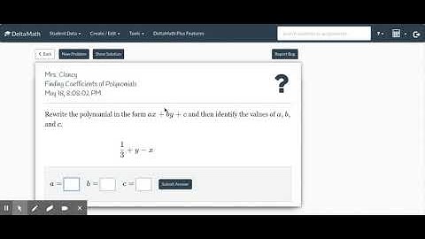 Finding coefficients on DELTA MATH