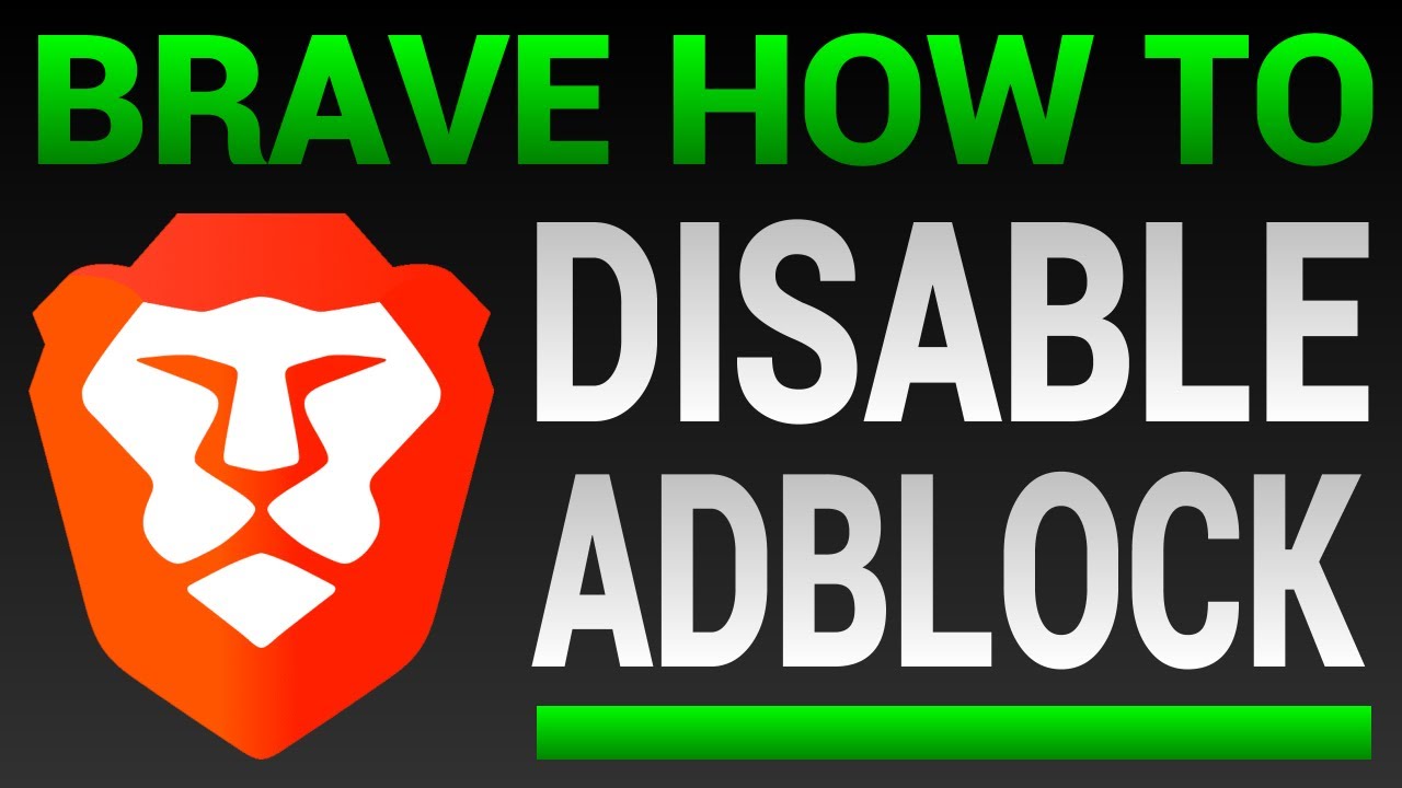 How To Disable Adblock In Brave Browser (Turn Off Brave Shields) YouTube