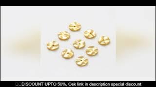 30pcs/lot 14K 18K Gold Plated 4 6 8mm Flat Round Metal Spacer Beads Wave Necklace Beads For Earing B