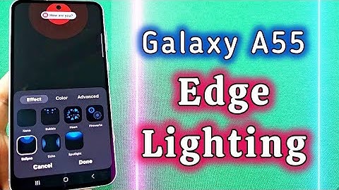 Where is edge lighting notifications for Samsung Galaxy A55