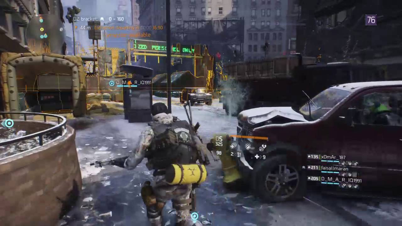 The Division 0 - 160 DZ bracket 150 Gear score