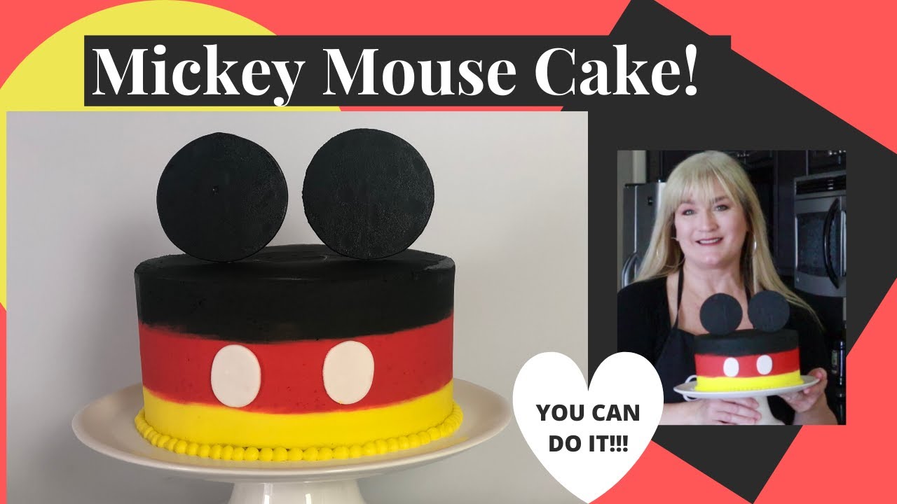 How to make a MICKEY MOUSE CAKE!!! l Beginner Cake Decorating ...