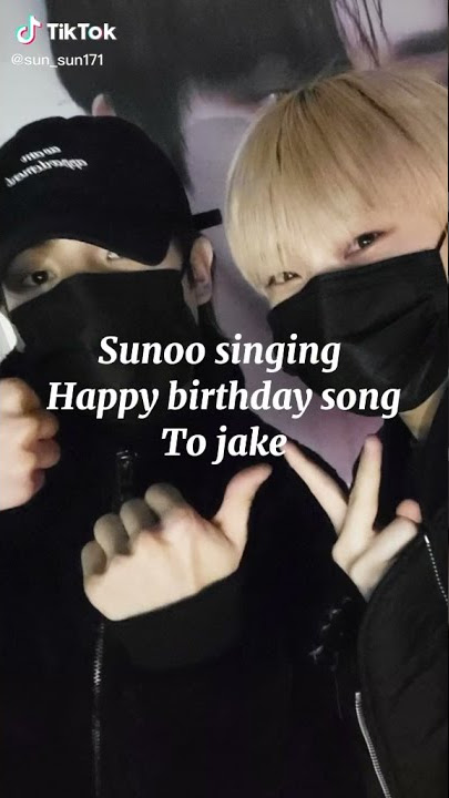 [ENHYPEN] JUST SUNOO SINGING JAKE A HAPPY BIRTHDAY SONG (👑 crown duo) #shorts #kpop #jake #sunoo