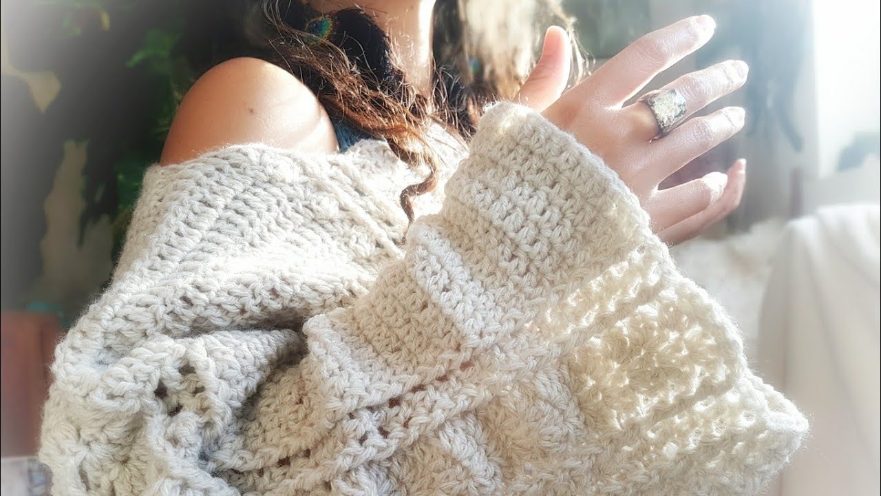 How To Crochet A Bell Sleeve Sweater (EASY)