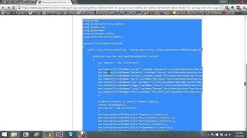 Contoso University - Create Data Model