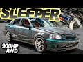 900HP 4 Door Turbo AWD Honda "The Ultimate Sleeper" V8 KILLER with a FULL SOUND SYSTEM!