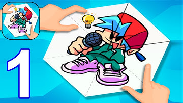 FNF Paper Fold: Origami Master - Gameplay Walkthrough Part 1 Levels 1-35 (Android,iOS)