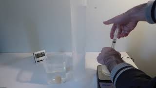 Saline Ball Demonstration of Magnetic Stirring Salt Water and Syringe Injection. (2) (No Needle)