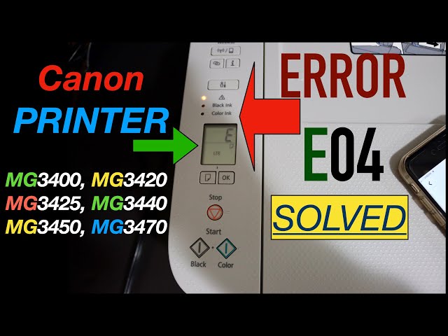 Canon Printer Error E04, E4 - Solved. class=