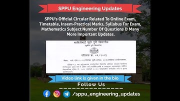 #puneuniversity Circular Related To Online Exam, Timetable, Syllabus, Maths Subject and More Updates