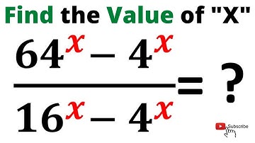 (64^x- 4^x)/(16^x- 4^x )= ? |Solve the Tricky Mathematical Question Find the Value of X |Math Tricks