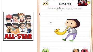 Brain test all star level 203 stop his annoying music || walkthrough solution