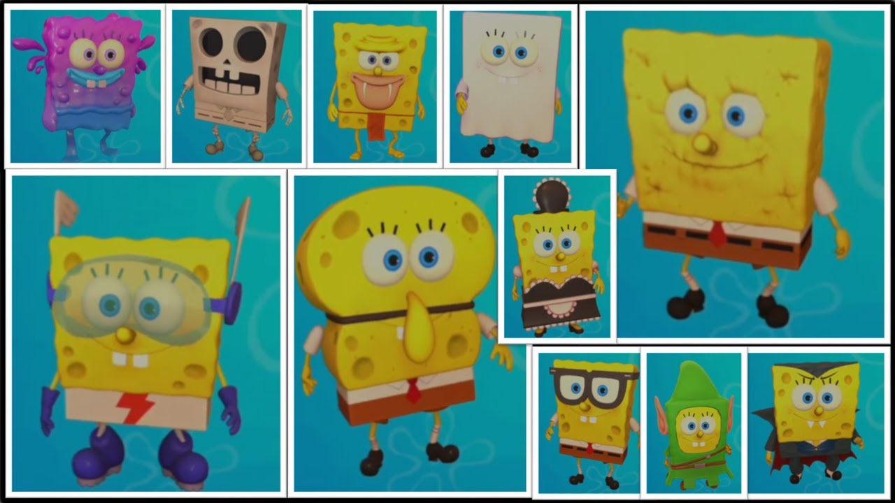 Bob Esponja: The Cosmic Shake - Todos los 42 Trajes / All 42 Costumes