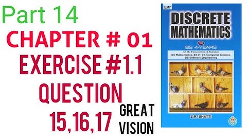 Discrete mathematics by zr Bhatti. chapter # 1Elementary logic. questions 15,16,17.