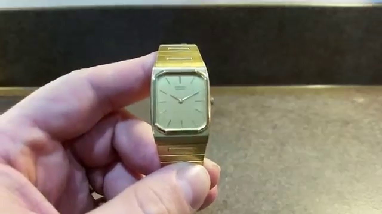 1985 Seiko 7430-5910 slim vintage watch - YouTube