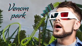 سكة الموت ثرى دى - 3D Glasses Red/Cyan Video - NoLimits2 Roller Coaster Venom Park
