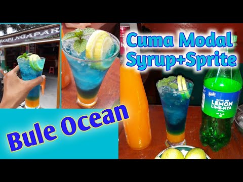 Membuat Blue Ocean dirumah senikmat di Cafe#KopiNgapak#BlueOcean#Mocktail#