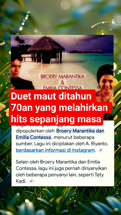 Broery & Emilia Contessa legendaris   #music #nostalgia #shorts #pop #popular #legend #70s #musica