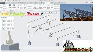 SOLAR MOUNTING STRUCTURE DESIGN || SOLAR TUTORIAL || Creo Framework Tutorial