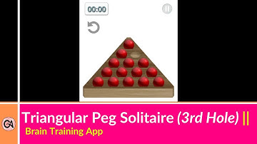 TRIANGULAR PEG SOLITAIRE-3RD HOLE || BRAIN TRAINING APP ° GWENN AIKEN GORRO