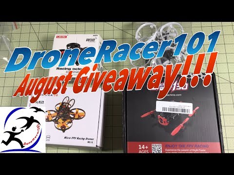 Droneracer 101 August 2017 Giveaway, Eachine Racer 130, DYS Elf and Frame, July Winner Announced