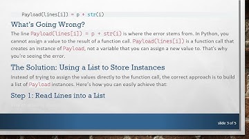 How to Fix the SyntaxError: cannot assign to function call in Python Lists
