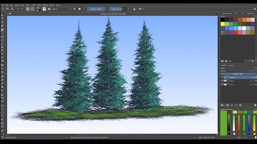 Krita - Painting Evergreens