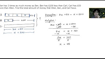 Mathematics 7: Solving Word Problems Involving Linear Equations in One Variable (November 23, 2020)