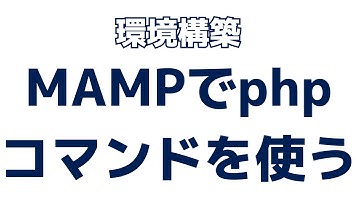 MAMPでphpコマンドを使う方法
