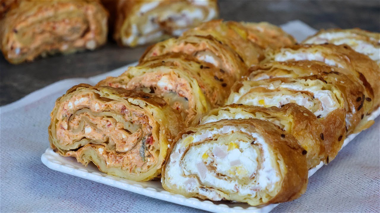 СОЛЕНЫЙ РУЛЕТ – 2 разных рулета с одинарной корочкой, идеально подходящие для закуски или ужина!