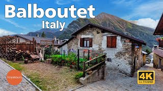 Balboutet, Italy - Walking Tour (4K UHD)