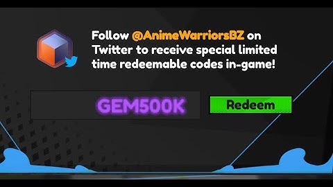 FAST! BRO! Codes for ANIME WARRIORS in Roblox 2023 Devs? working!