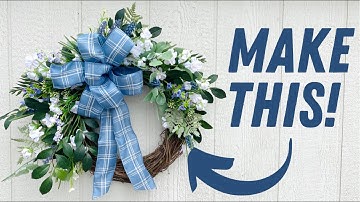 How to make an EASY spring wreath/ DIY wreath making tutorial