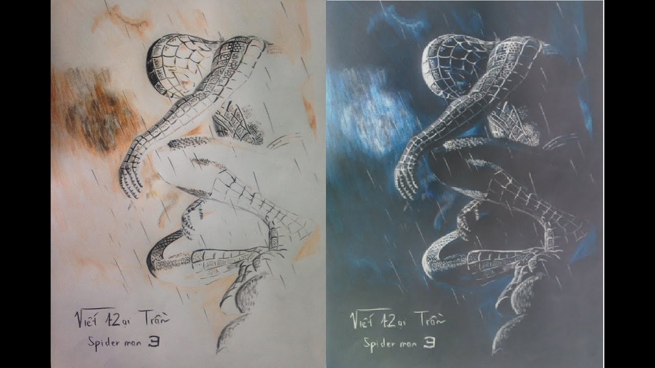Drawing Spider Man Negative-Black Spider Man | Timelapse- Vẽ Người Nhện Đen  Tranh Âm Bản - Youtube