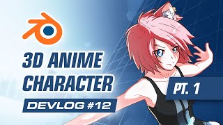 Creating a 3D Anime Character in Blender (Part 1) | Project Feline Indie Game Devlog #12