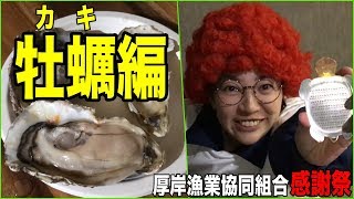 “山わさび”@北海道 牡蠣編【山わさ女子への道】厚岸町 カキ カキえもん 厚岸漁業協同組合 感謝祭