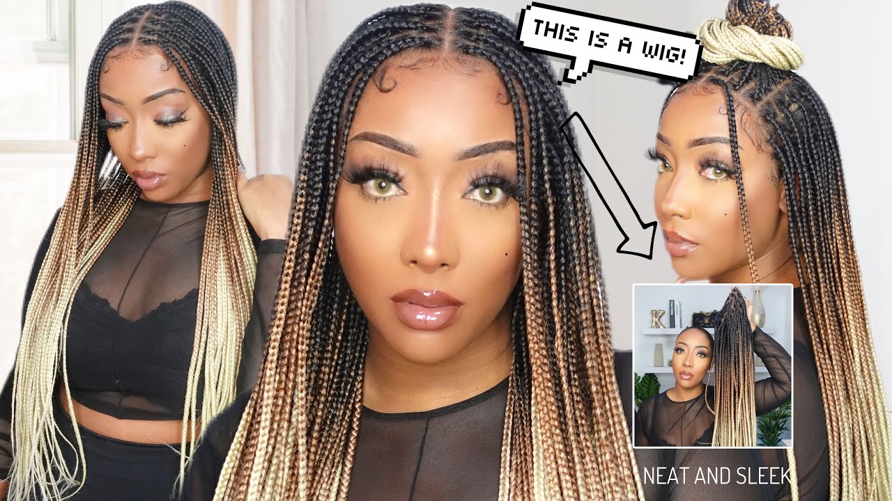😱Must Have Waist Length Knotless Ombré Box Braids Wig!| Ft. Neat And Sleek