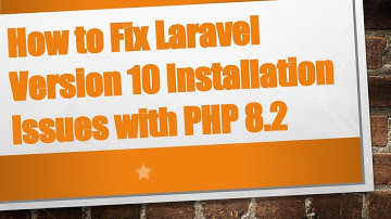 How to Fix Laravel Version 10 Installation Issues with PHP 8.2
