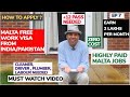 MALTA FREE WORK PERMIT 2021 | Free MALTA Work Visa | How to apply free Malta work permit from India